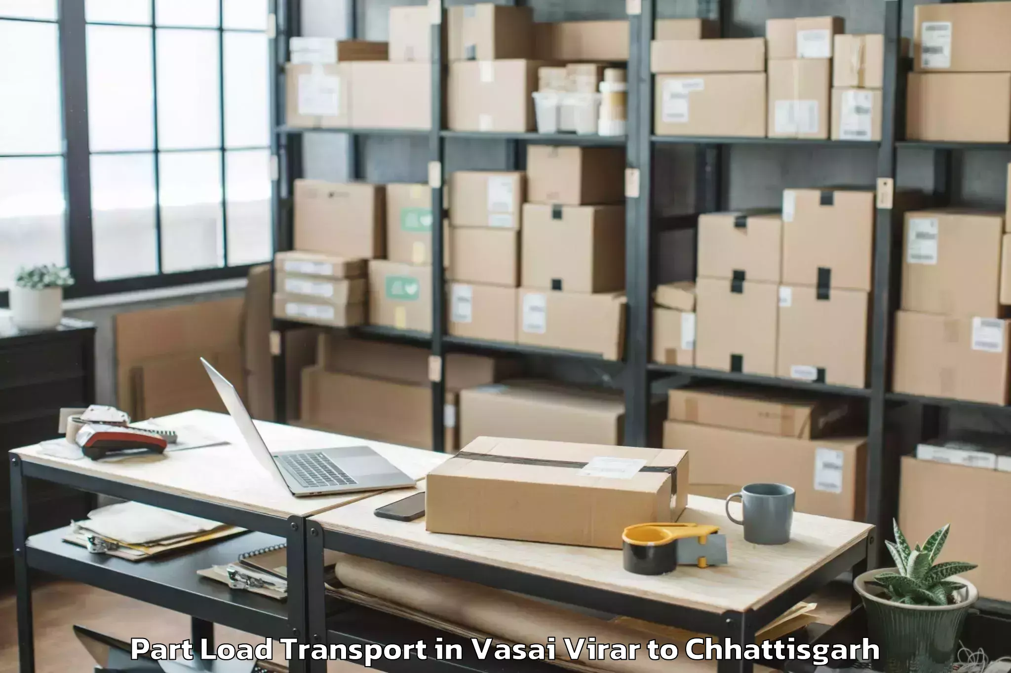 Hassle-Free Vasai Virar to Chhattisgarh Part Load Transport